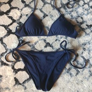 Aerie 2- piece navy blue string bikini